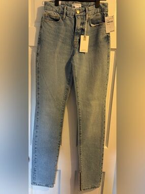 Good American Split Hem Jeans 00/24 NWT